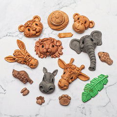 MINI ASSORTED WILD ANIMALS FACE MOULD