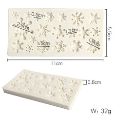 TINY ASSORTED SNOWFLAKES MOULD 20 PCS