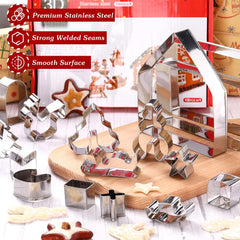 GINGER BREAD HOUSE COOKIE CUTTER SET 18 PCS