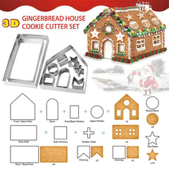 GINGER BREAD HOUSE COOKIE CUTTER SET 18 PCS