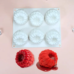 3D MINI RASPBERRY CHOCOLATE MOUSSE MOULD 6 PCS