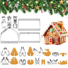 GINGER BREAD HOUSE COOKIE CUTTER SET 18 PCS