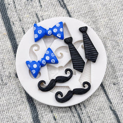 TINY MOUSTACHE/NECKTIE/BOWTIE MOULD