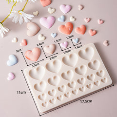 ASSORTED SIZES MINI LOVE HEARTS MOULD