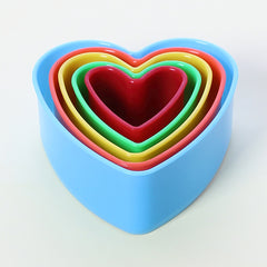 LOVE HEARTS COOKIE CUTTER SET 5PCS