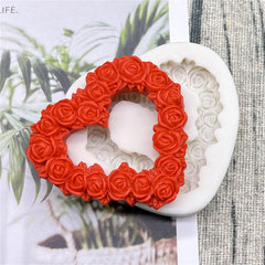 MINI ROSES LOVE HEART WREATH/GARLAND MOULD