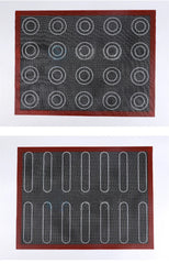 NONSTICK BAKING MAT WITH MACARONS AND ÉCLAIRS MARKINGS 1 PC