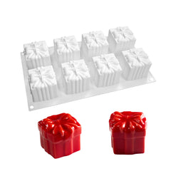 MINI GIFT BOX CHOCOLATE MOUSSE CAKE MOULD 8 PCS