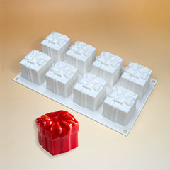 MINI GIFT BOX CHOCOLATE MOUSSE CAKE MOULD 8 PCS
