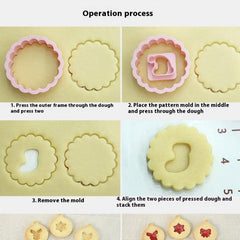 CHRISTMAS THEMED COOKIE CUTTER WITH EMBOSSER SET 10 PCS