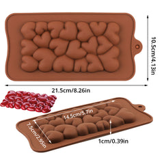LOVE HEARTS LARGE CHOCOLATE BAR MOULD