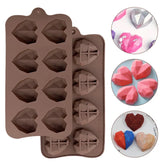 MINI GEO HEARTS/ORIGAMI LOVE HEARTS CHOCOLATE MOULD 8 PCS