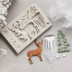 CHRISTMAS TREE, REINDEER AND SNOWFLAKE CHRISTMAS MOULD