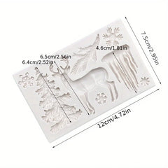 CHRISTMAS TREE, REINDEER AND SNOWFLAKE CHRISTMAS MOULD
