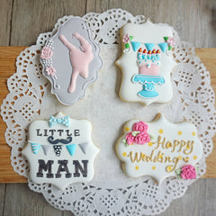 ASSORTED SHAPES PLAQUE COOKIE CUTTERS SET 4PCS