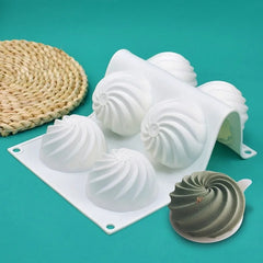MINI ROUND SWIRL CHOCOLATE MOUSSE MOULD 6 PCS