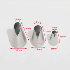 ST HONORE STAINLESS STEEL PASTRY DECORATING NOZZLE SET (686,580,480)