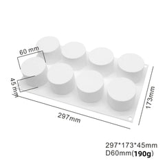 MINI CYLINDER CHOCOLATE MOUSSE MOULD 8 PCS