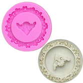 MINI VINTAGE ROUND SCROLL FRAME MOULD