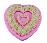 EXTRA LARGE ROSES LOVE HEART WREATH/GARLAND MOULD