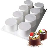 MINI CYLINDER CHOCOLATE MOUSSE MOULD 8 PCS