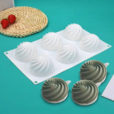 MINI ROUND SWIRL CHOCOLATE MOUSSE MOULD 6 PCS
