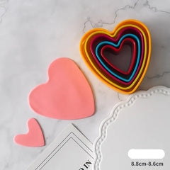 LOVE HEARTS COOKIE CUTTER SET 5PCS
