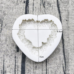 MINI ROSES LOVE HEART WREATH/GARLAND MOULD