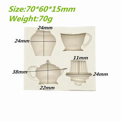 MINI TEA SET MOULD 4 PCS