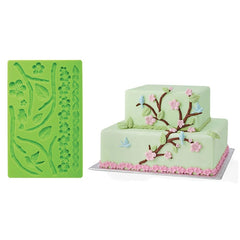 FLOWERS AND TWIGS BORDER MOULD (GREEN)