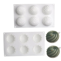 MINI ROUND SWIRL CHOCOLATE MOUSSE MOULD 6 PCS