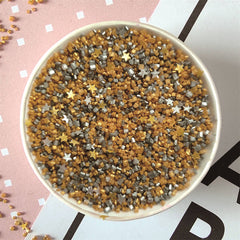 MINI SUGAR CRYSTALS WITH STARS SPRINKLES 125G