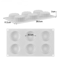 MINI ROUND ORIGAMI CHOCOLATE MOUSSE MOULD 6 PCS