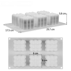 MINI SPHERES CUBE CHOCOLATE MOUSSE MOULD 6 PCS