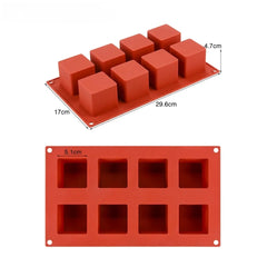 MINI CUBE CHOCOLATE MOUSSE MOULD 8 PCS
