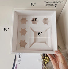 BENTO CAKE AND CUPCAKE BOX WITH CLEAR COVER/LID