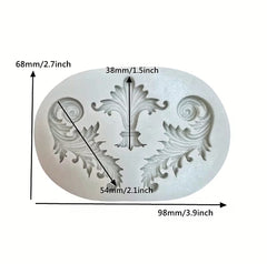 FLEUR DE LIS SCROLL MOULD 3PCS