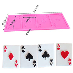 POKER CARDS CHOCOLATE CAGE/TOPPER MOULD