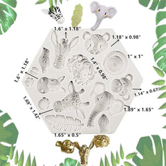 MINI ASSORTED WILD ANIMALS FACE MOULD