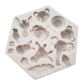 MINI ASSORTED WILD ANIMALS FACE MOULD