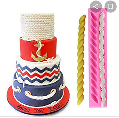 TWISTED ROPE BORDER MOULD 2 PCS