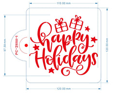 MINI HAPPY HOLIDAYS STENCIL