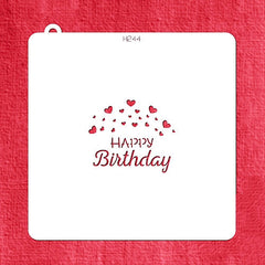 MINI HAPPY BIRTHDAY MESSAGE STENCIL 12 BY 12CM 1 PC