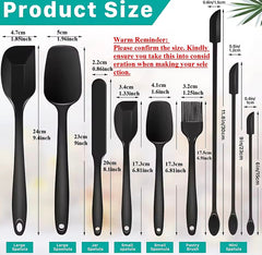 ASSORTED SILICONE SPATULA SET 9 PCS