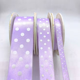 PURPLE WITH WHITE POLKA DOTS RIBBON