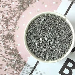 MINI SUGAR CRYSTALS WITH STARS SPRINKLES 125G