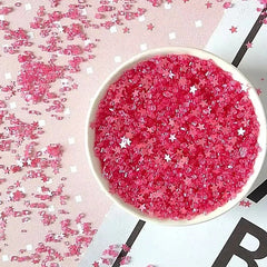 MINI SUGAR CRYSTALS WITH STARS SPRINKLES 125G