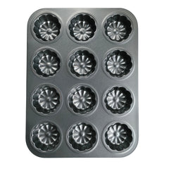 FLOWER CUPCAKE BAKING PAN/TIN 12 HOLE