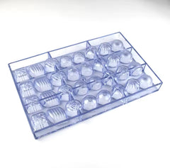 MINI ASSORTED PRALINE POLYCARBONATE CHOCOLATE MOULD 32 PCS CAVITY