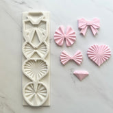 ORIGAMI FLAT BOWS AND GEM MOULD SET PCS